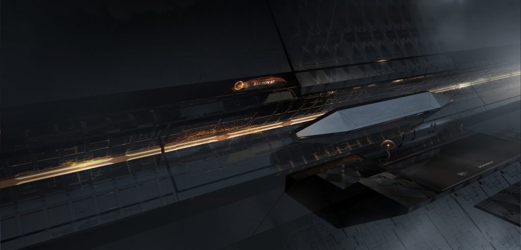 Rainbow Phi: Tram/maglev Monorail – Concept Art [by Gary Sanchez]