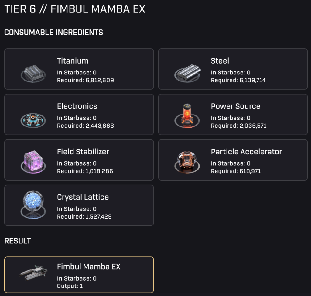 Starbased - Fimbul Mamba EX - Redemption Recipe