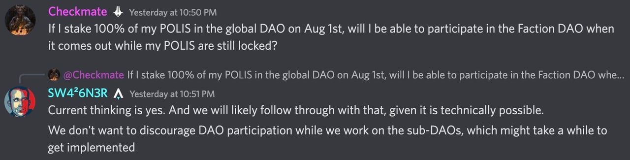 POLIS Multi DAO staking POLIS Multi DAO staking