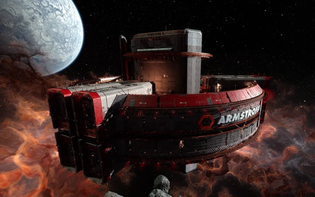 Star Atlas - Armstrong Starbase - Posted by Lead Environment Artist Edward Denton [Development shot]