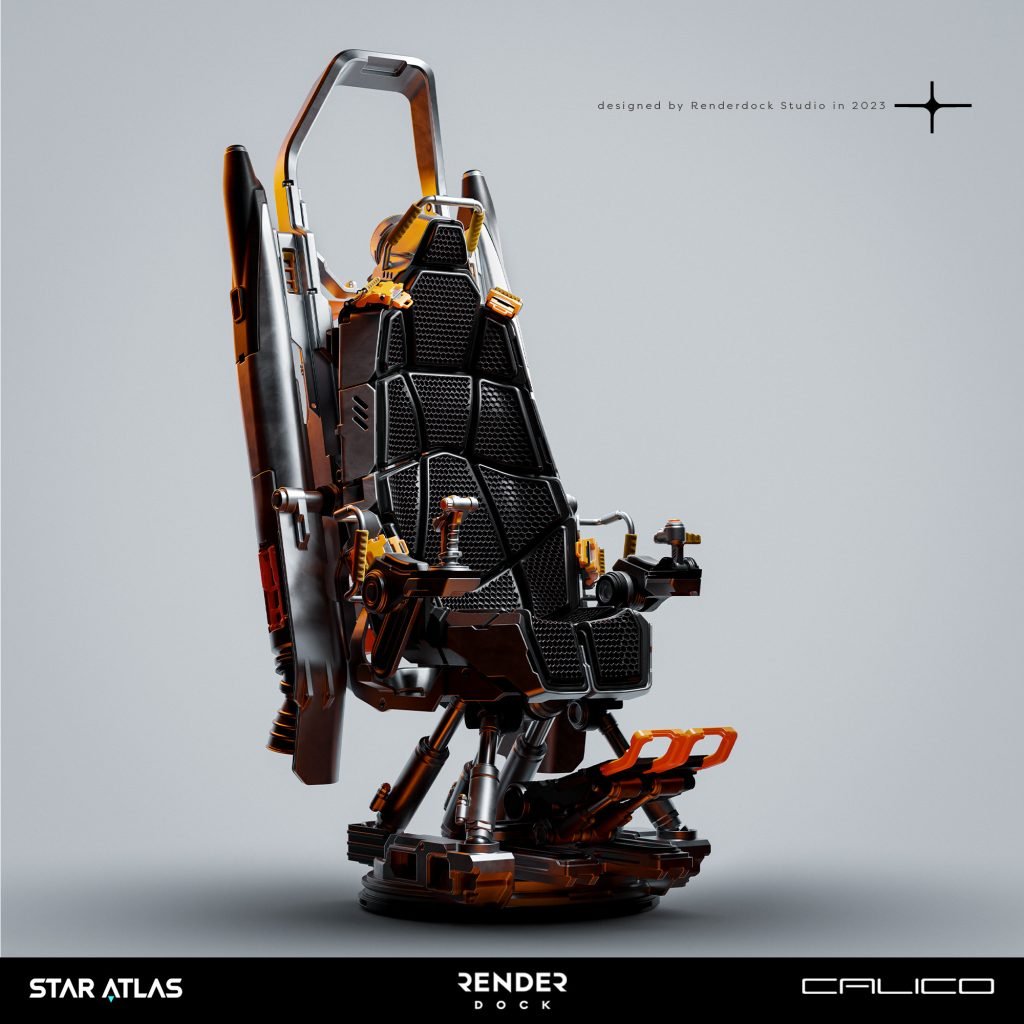 Star Atlas - Calico Adjustable Crew Seat [by RenderDock Studios]