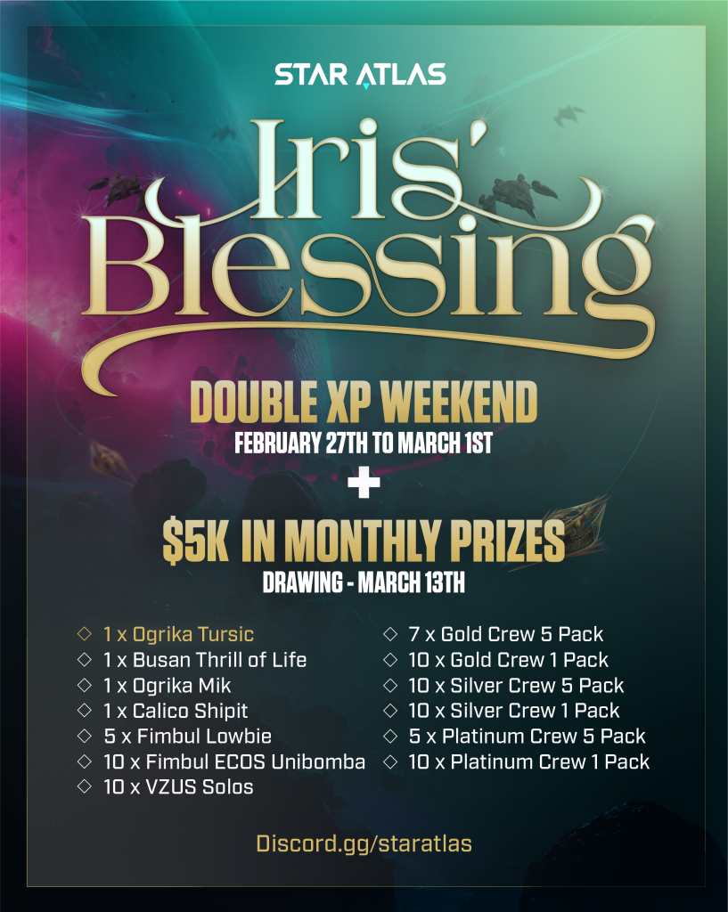 IRIS BLESSING MONTH 5 DOUBLE XP WEEKEND FEB 27TH TO MARCH 1ST