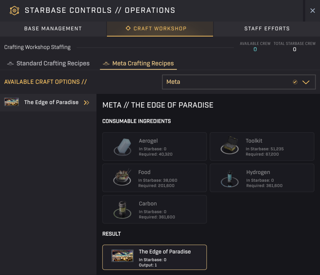 Starbased - The new Meta Crafting Station