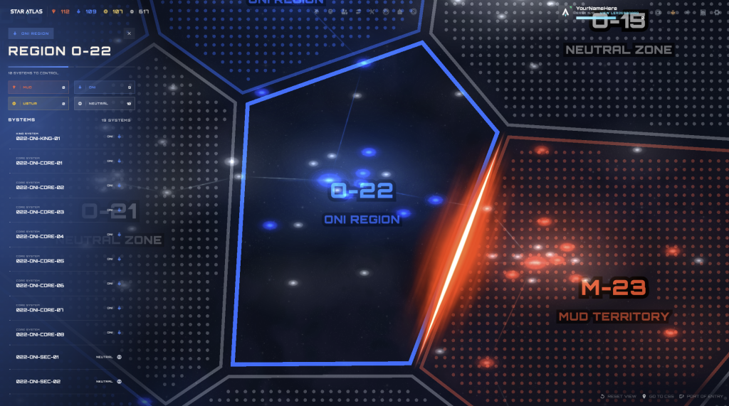 SAGE C4 - The Game Map - Double-clicking a Region