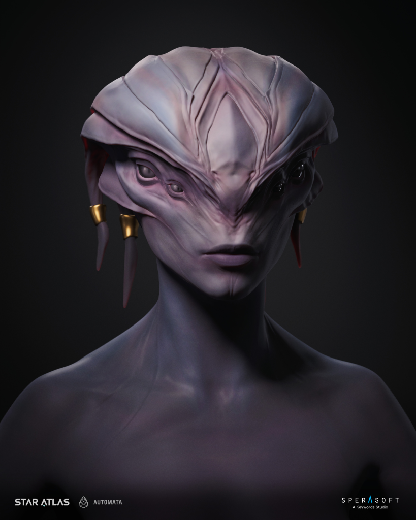 Star Atlas – Sogmian Female Head – Created by Semyon Sokolov [Concept Art]