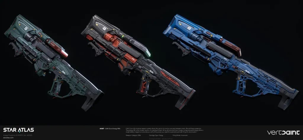 Star Atlas - GAN Guns Energy Rifle - Created by Vertpaint Studios [Concept Art]