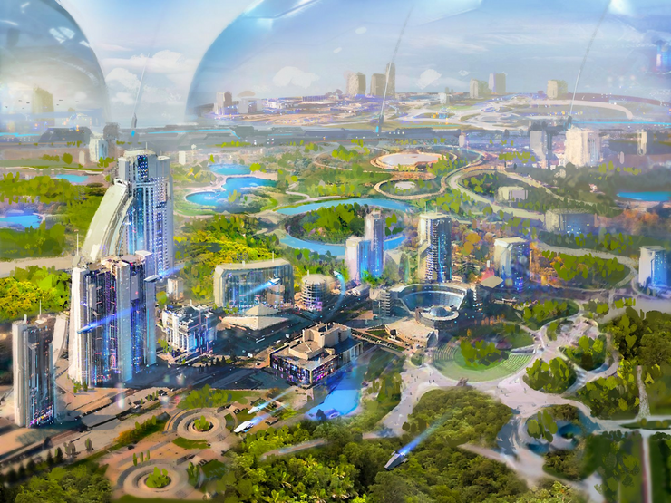 Star Atlas - A city within an ECOS flagship (art)