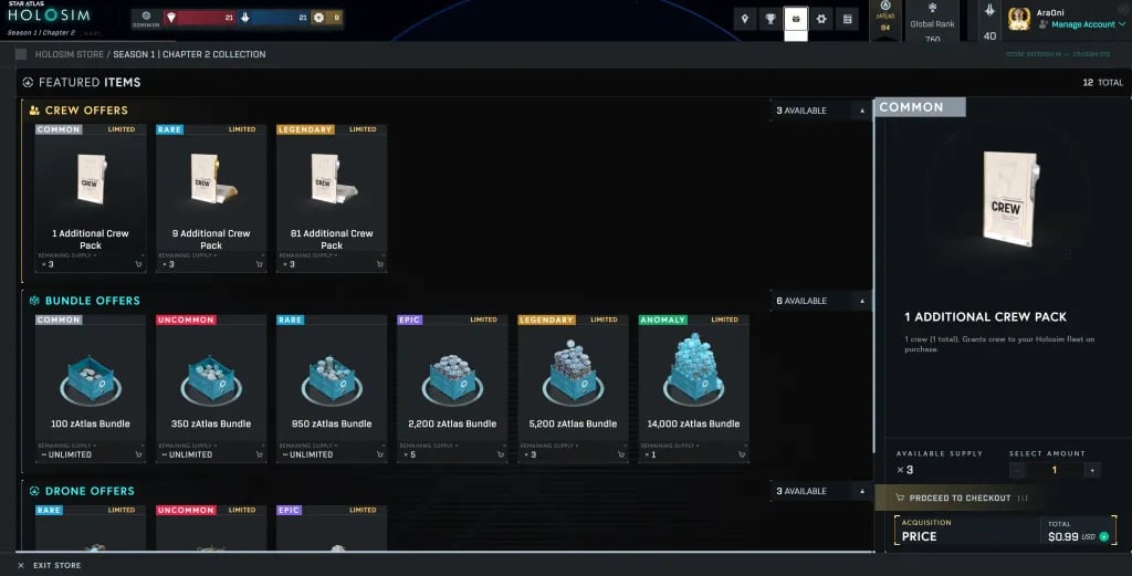 Star Atlas - Holosim Marketplace [WIP]