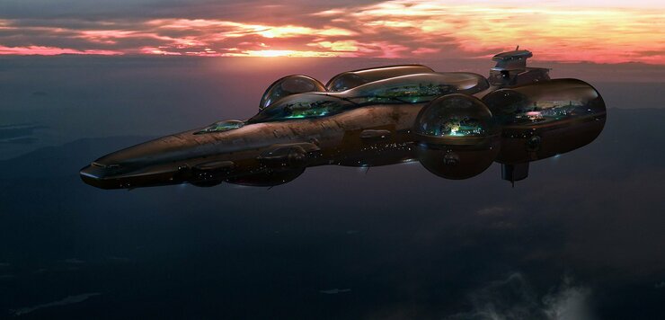 Star Atlas - ECOS Super Phoenix titan ship (concept art)