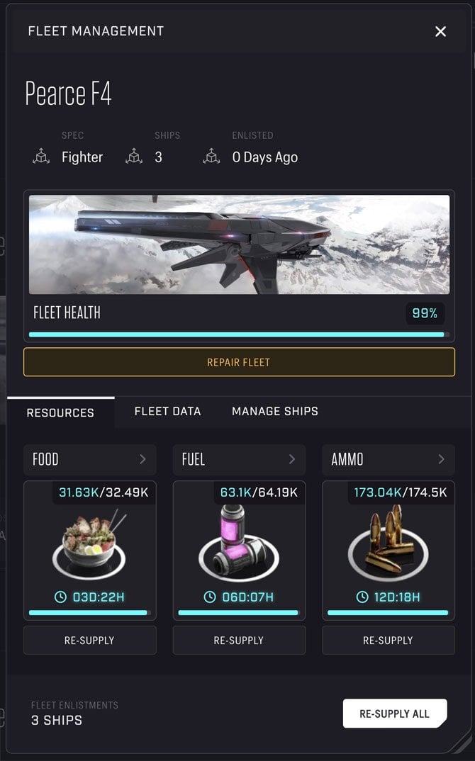 star atlas score tier 0 repair fleet ship