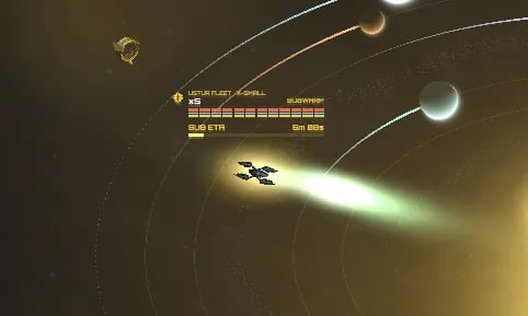 SAGE C4 - The Game Map - Moving fleets will show a clear trail