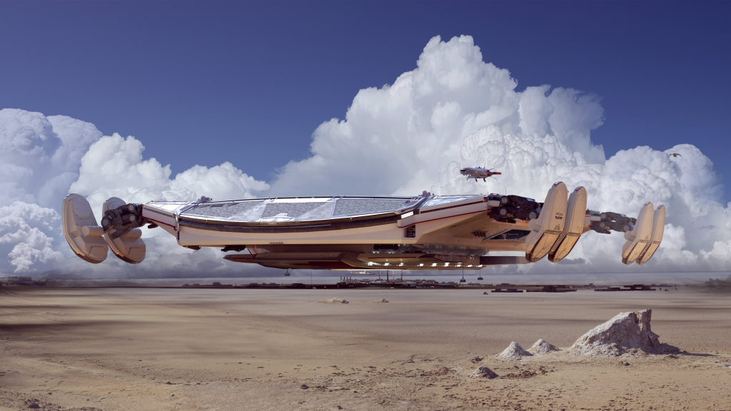 Star Atlas Calico Flattop - The first Capital Ground ship [Concept art]