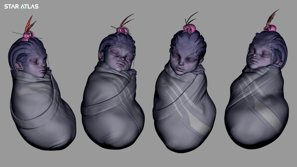 Star Atlas - JONI (Baby) - Character design by João Lira