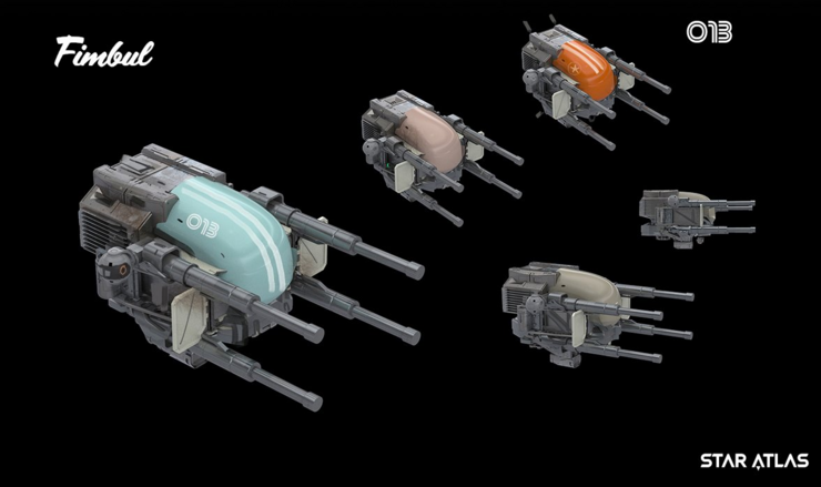 Star Atlas - Concept art for a small (unreleased) Fimbul ship